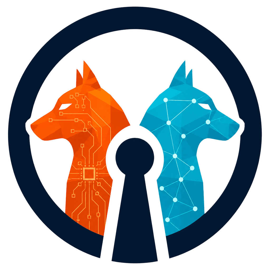 Orthrus IT — two-headed guardian emblem
